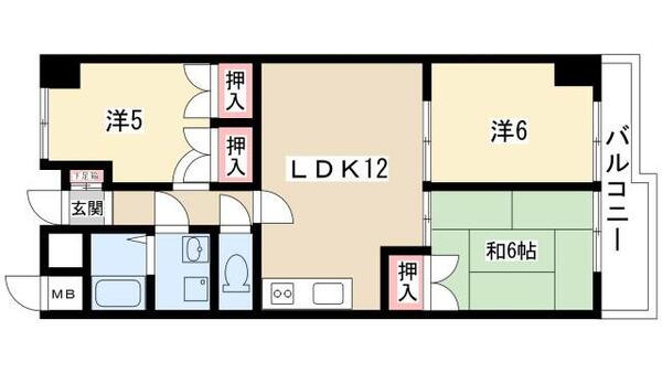 レジデンス代官町スクエア 702｜愛知県名古屋市東区代官町(賃貸マンション3LDK・7階・62.50㎡)の写真 その2