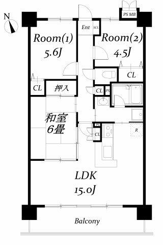 同じ建物の物件間取り写真 - ID:211047019949