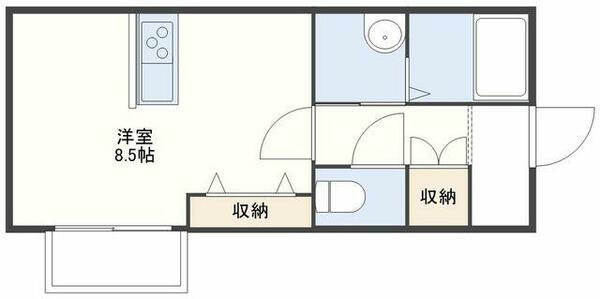 ＩＫＤ　Ｄ｜長崎県長崎市古賀町(賃貸アパート1R・1階・24.54㎡)の写真 その2