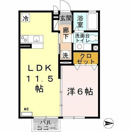 エルヴィラージュ 105｜兵庫県西脇市和田町(賃貸アパート1LDK・2階・40.29㎡)の写真 その2