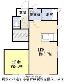 グランエスポワール C102｜熊本県八代市本町３丁目(賃貸アパート1LDK・1階・48.35㎡)の写真 その2