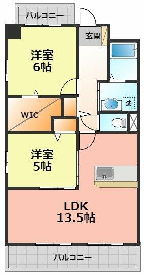 愛知県北名古屋市熊之庄江川(賃貸マンション2LDK・1階・60.00㎡)の写真 その2