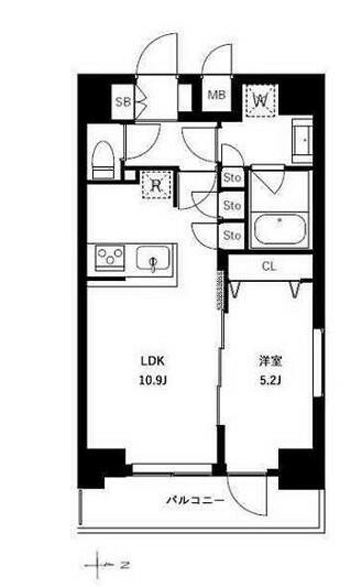 アーバンパーク浅草Ⅱ 407｜東京都台東区今戸１丁目(賃貸マンション1LDK・4階・40.94㎡)の写真 その2