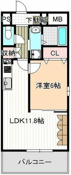 ヴァンオンズ 303｜愛知県名古屋市港区油屋町２丁目(賃貸マンション1LDK・3階・42.42㎡)の写真 その2