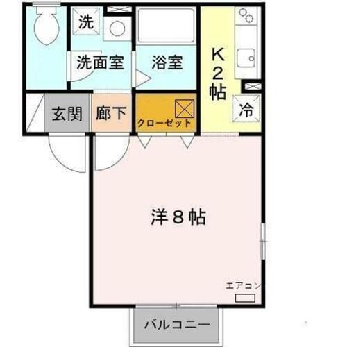 大阪府寝屋川市日之出町（アパート）の賃貸物件の間取り