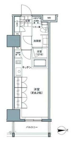 パークハビオ東中野 202｜東京都中野区東中野１丁目(賃貸マンション1R・2階・26.70㎡)の写真 その2