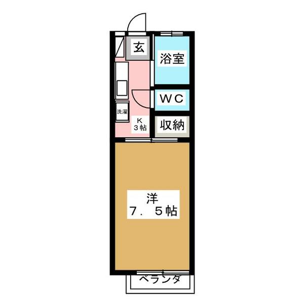 クレア｜宮城県仙台市太白区長町２丁目(賃貸アパート1K・2階・22.68㎡)の写真 その2