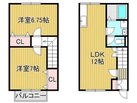 グランディールⅡ  ｜ 新潟県新潟市中央区大島（賃貸テラスハウス2LDK・--・59.62㎡） その2