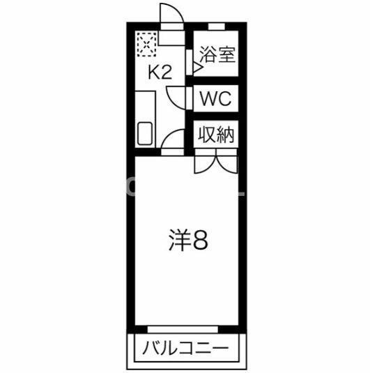 愛知県岡崎市大和町字沓市場(賃貸アパート1K・2階・25.00㎡)の写真 その2