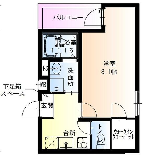 大阪府門真市大倉町(賃貸アパート1K・1階・28.14㎡)の写真 その2