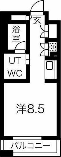 白川公園パークマンション 902｜愛知県名古屋市中区栄２丁目(賃貸マンション1K・9階・24.27㎡)の写真 その2