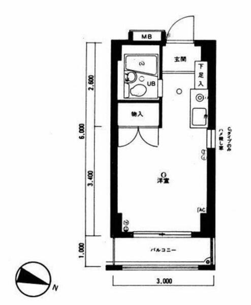 ステイタスガーデン別府 309｜福岡県福岡市城南区別府３丁目(賃貸マンション1R・3階・17.10㎡)の写真 その2