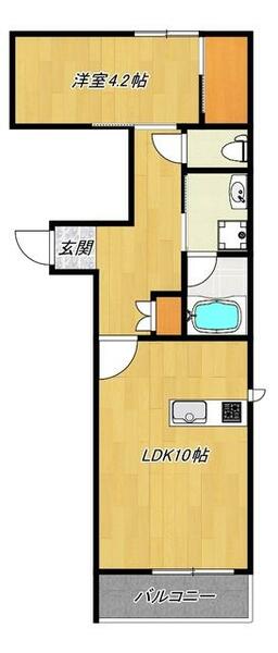 埼玉県さいたま市中央区鈴谷６丁目(賃貸マンション1LDK・1階・40.12㎡)の写真 その2