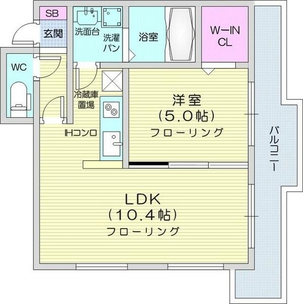 クラッセ近代美術館北｜北海道札幌市中央区北六条西１６丁目(賃貸マンション1LDK・8階・35.67㎡)の写真 その2