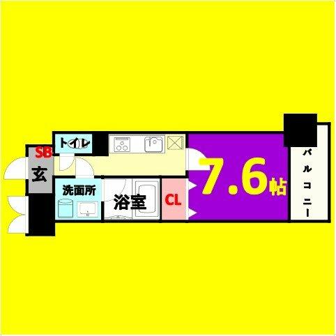 リベルティア｜愛知県名古屋市中川区尾頭橋４丁目(賃貸マンション1K・5階・28.03㎡)の写真 その2