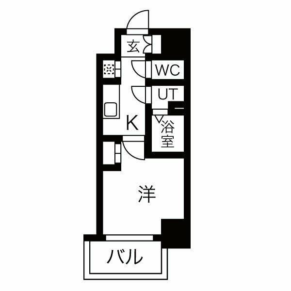 エステート金山 306｜愛知県名古屋市中区金山３丁目(賃貸マンション1K・3階・21.96㎡)の写真 その2