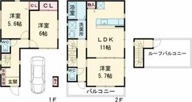 東京都足立区綾瀬２丁目（賃貸一戸建3LDK・--・77.04㎡） その2