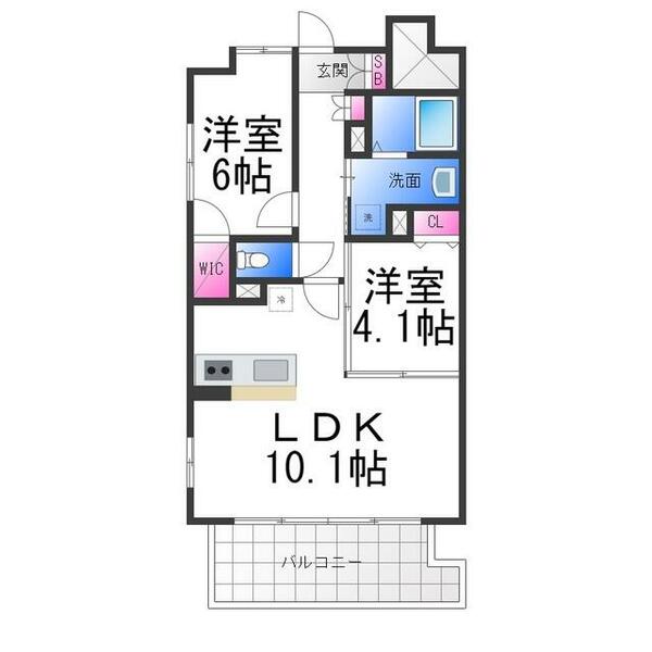 Ｓｏｐｈｉａ　ｃｏｕｒｔ宿院 301｜大阪府堺市堺区宿院町東１丁(賃貸マンション2LDK・3階・54.66㎡)の写真 その2