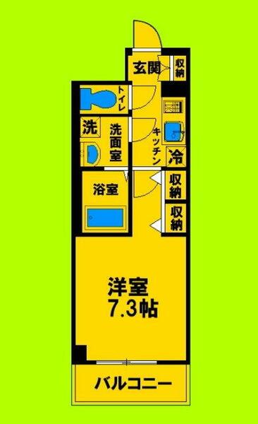 大阪府吹田市豊津町(賃貸マンション1K・8階・24.33㎡)の写真 その2