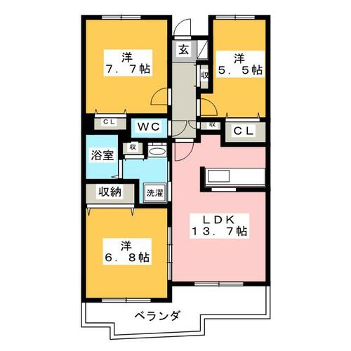 同じ建物の物件間取り写真 - ID:211046850918