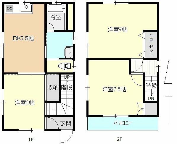 ハイツクラウン前橋 D｜群馬県前橋市古市町(賃貸一戸建3DK・--・70.13㎡)の写真 その2