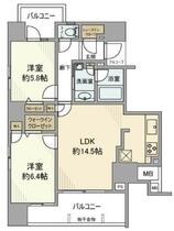 Ｄ′クラディア八王子  ｜ 東京都八王子市八日町（賃貸マンション2LDK・4階・63.89㎡） その2