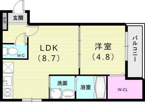 フジパレス池田石橋Ⅶ番館 103｜大阪府池田市豊島北２丁目(賃貸アパート1LDK・1階・34.03㎡)の写真 その2