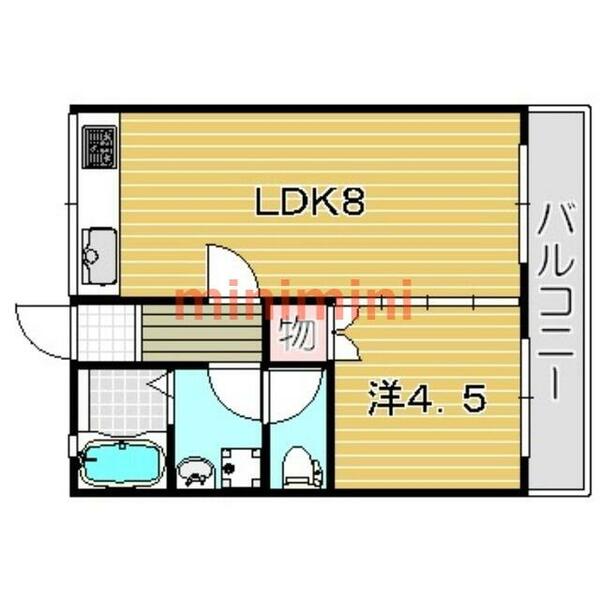 木村ハイツ｜大阪府摂津市三島３丁目(賃貸アパート1LDK・2階・35.00㎡)の写真 その2