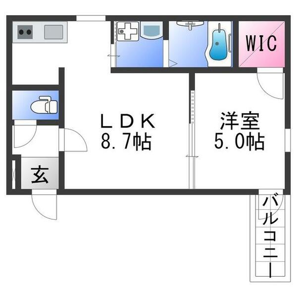 フジパレス和歌山黒田Ⅲ番館｜和歌山県和歌山市黒田(賃貸アパート1LDK・2階・33.18㎡)の写真 その2