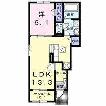 ルミエール行橋 101 ｜ 福岡県行橋市大字大野井（賃貸アパート1LDK・1階・50.01㎡） その2