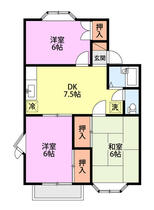 ルシオン青山 201 ｜ 新潟県新潟市西区青山７丁目（賃貸アパート3DK・2階・52.99㎡） その1