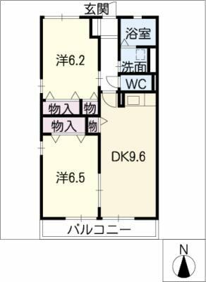 リバーサイド６｜愛知県春日井市大手町２丁目(賃貸アパート2DK・2階・53.98㎡)の写真 その2