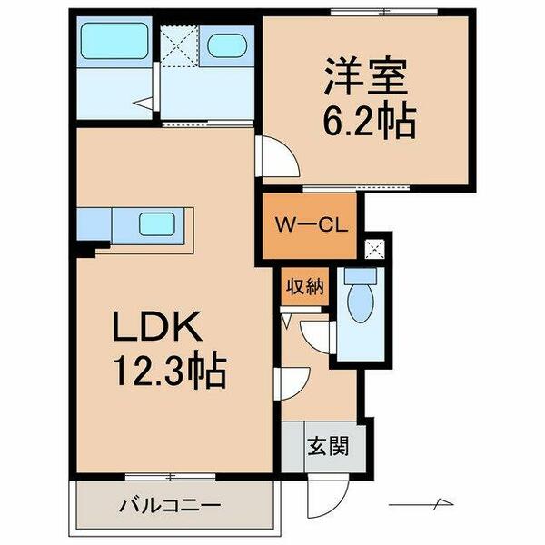 和歌山県橋本市東家１丁目(賃貸アパート1LDK・1階・45.71㎡)の写真 その2