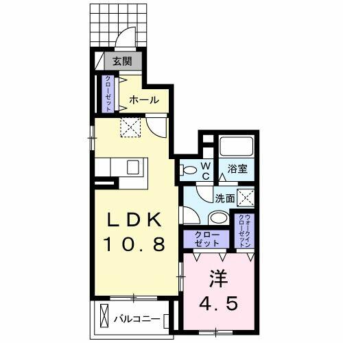 ソラーナ 106｜愛知県豊川市御津町御馬塩入(賃貸アパート1LDK・1階・41.24㎡)の写真 その2