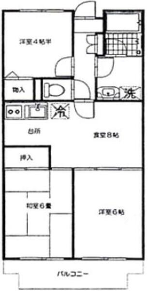 ウィスタリア藤田｜埼玉県鶴ヶ島市富士見２丁目(賃貸マンション3DK・3階・56.03㎡)の写真 その2