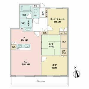 スクエア名古屋港 0702｜愛知県名古屋市港区入船１丁目(賃貸マンション2SLDK・7階・69.94㎡)の写真 その2