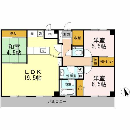 神奈川県川崎市高津区坂戸１丁目(賃貸マンション3LDK・5階・82.77㎡)の写真 その2