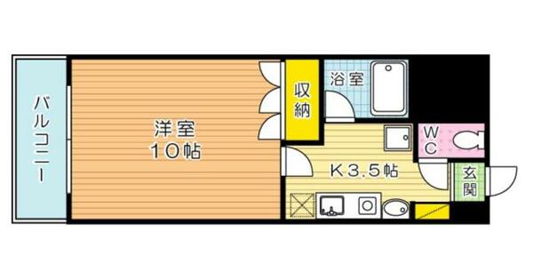 サルヴァトーレ西小倉 803｜福岡県北九州市小倉北区田町(賃貸マンション1K・8階・29.12㎡)の写真 その2