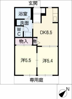 ディアス　クレール　Ａ棟｜愛知県碧南市志貴崎町４丁目(賃貸アパート2DK・1階・40.30㎡)の写真 その2