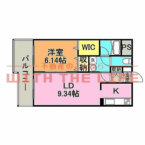 レグルスクレール 308｜福岡県久留米市津福本町(賃貸マンション1LDK・3階・42.75㎡)の写真 その2