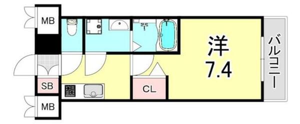 シエテ立花駅前｜兵庫県尼崎市七松町１丁目(賃貸マンション1K・8階・24.40㎡)の写真 その2