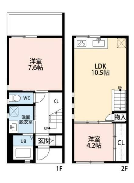 ＲＩＺエクリュ　オーブＢ 8｜福岡県福津市上西郷(賃貸アパート2LDK・1階・55.02㎡)の写真 その2