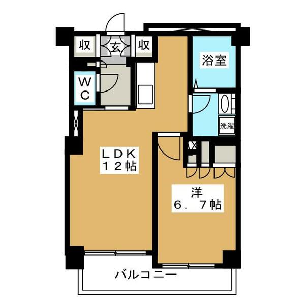 東京都新宿区市谷薬王寺町(賃貸マンション1LDK・3階・44.91㎡)の写真 その2