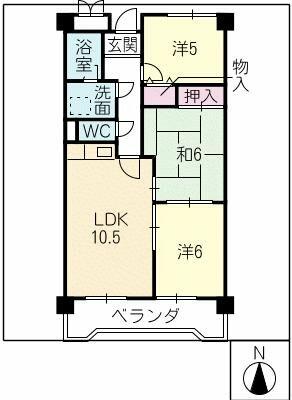 スカイガーデン兜山｜愛知県東海市名和町欠下(賃貸マンション3LDK・1階・64.39㎡)の写真 その2