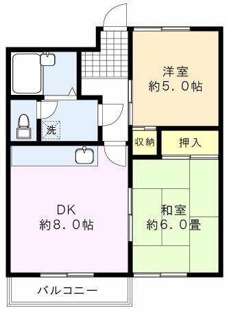 清瀬シティハイム 306｜東京都清瀬市松山２丁目(賃貸マンション2DK・4階・48.15㎡)の写真 その2