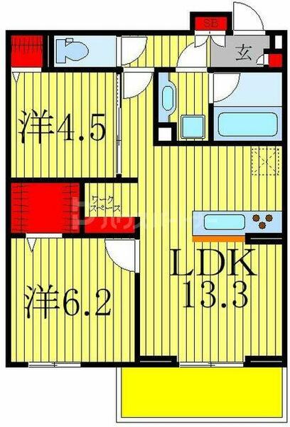 コンフォルト 303｜千葉県柏市十余二(賃貸アパート2LDK・3階・56.62㎡)の写真 その2