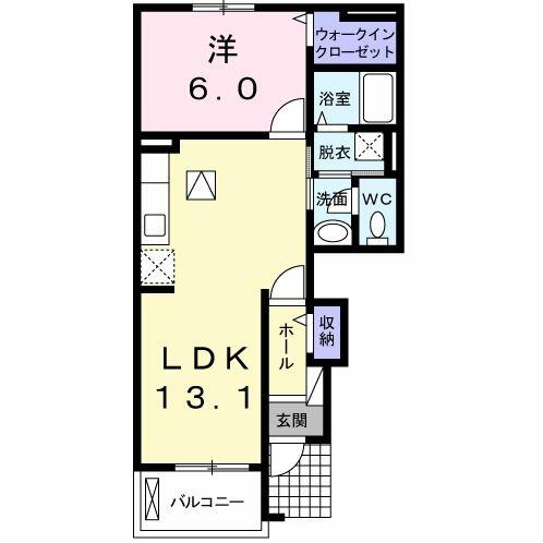 愛知県西尾市一色町開正細工屋敷(賃貸アパート1LDK・1階・45.33㎡)の写真 その2