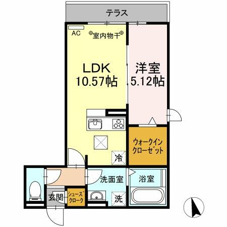 Ｍａｈａｌｏ 105｜岐阜県岐阜市加納本町２丁目(賃貸アパート1LDK・1階・41.15㎡)の写真 その2