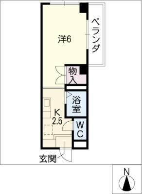 ハーヴェスト６０｜愛知県豊橋市小松町(賃貸マンション1K・2階・23.00㎡)の写真 その2