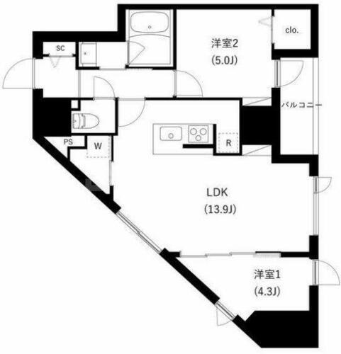 同じ建物の物件間取り写真 - ID:213095902027